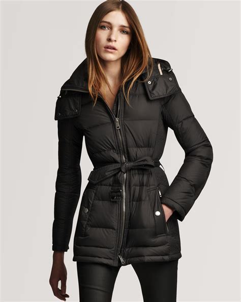 burberry halle hooded jacket|burberry brit winter down jacket.